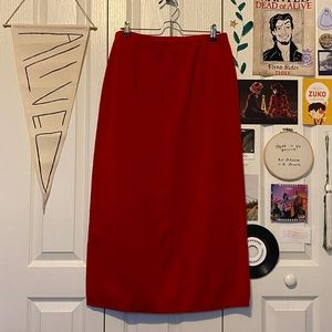 Red Maxi Skirt
